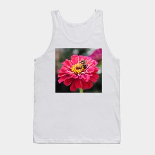 Bee Feeding On A Flower Tank Top